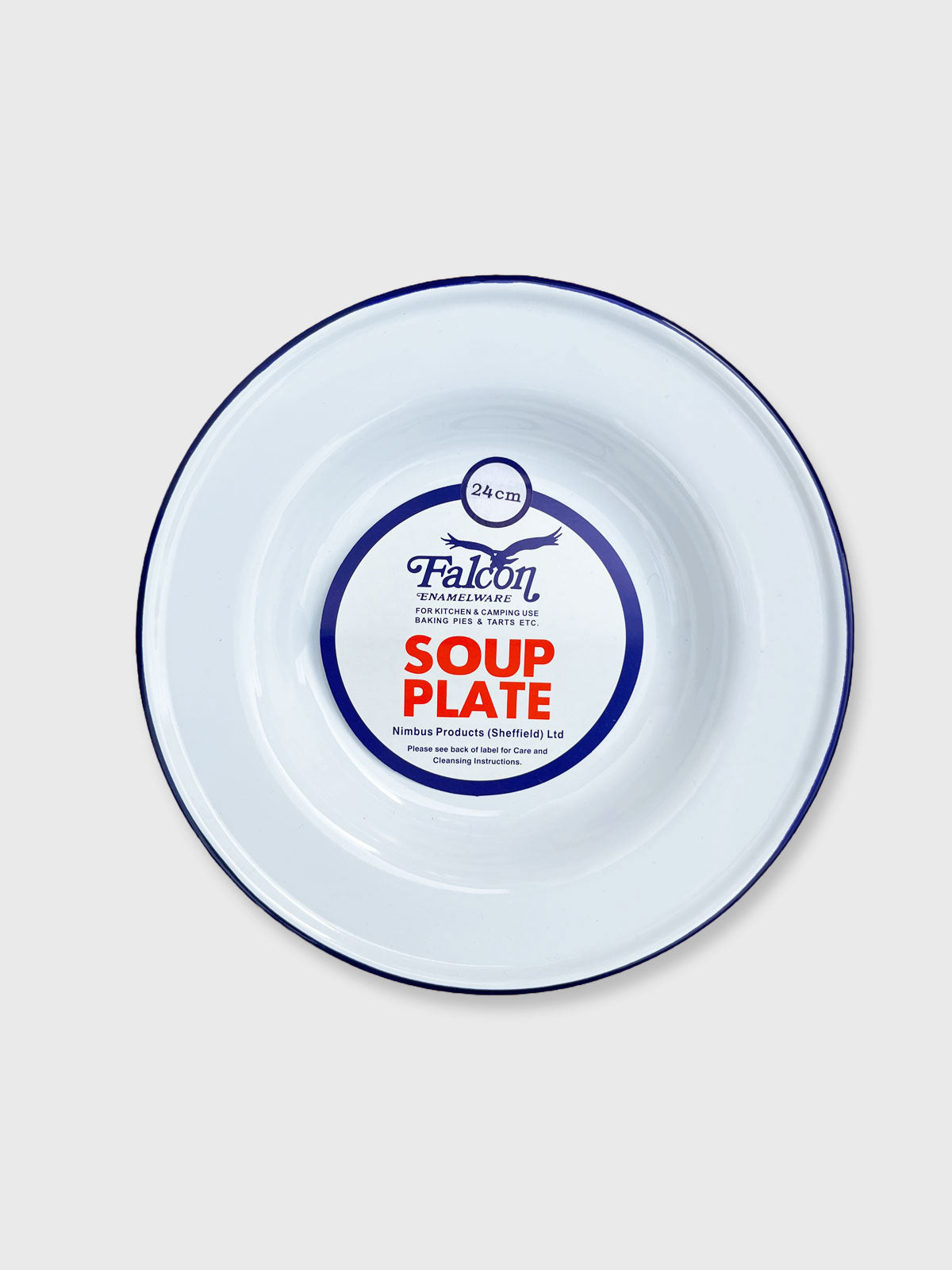 Falcon Enamel Soup Bowl Plate - 24cm