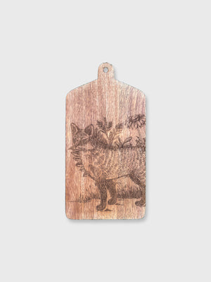 Wooden Etched Chopping Board Fox - Medium