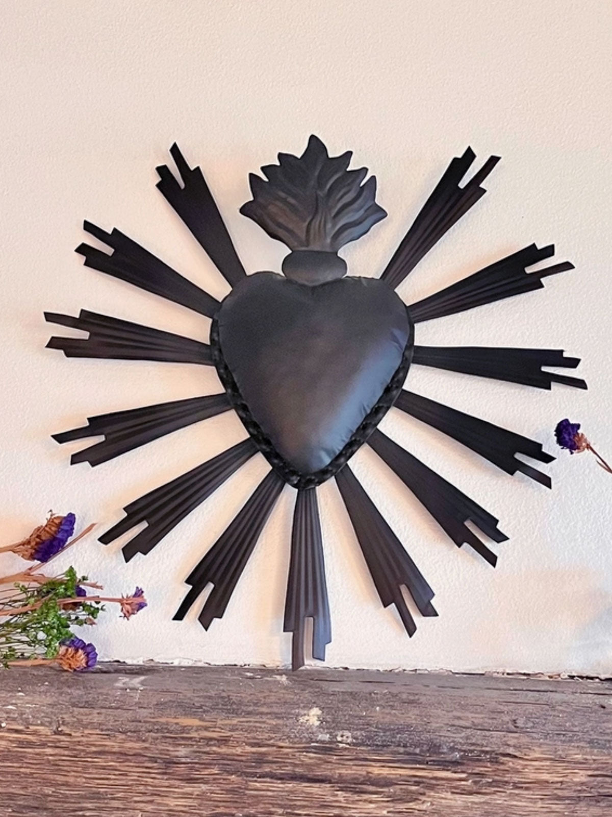 Ex Voto - Hanging Metal Black Heart