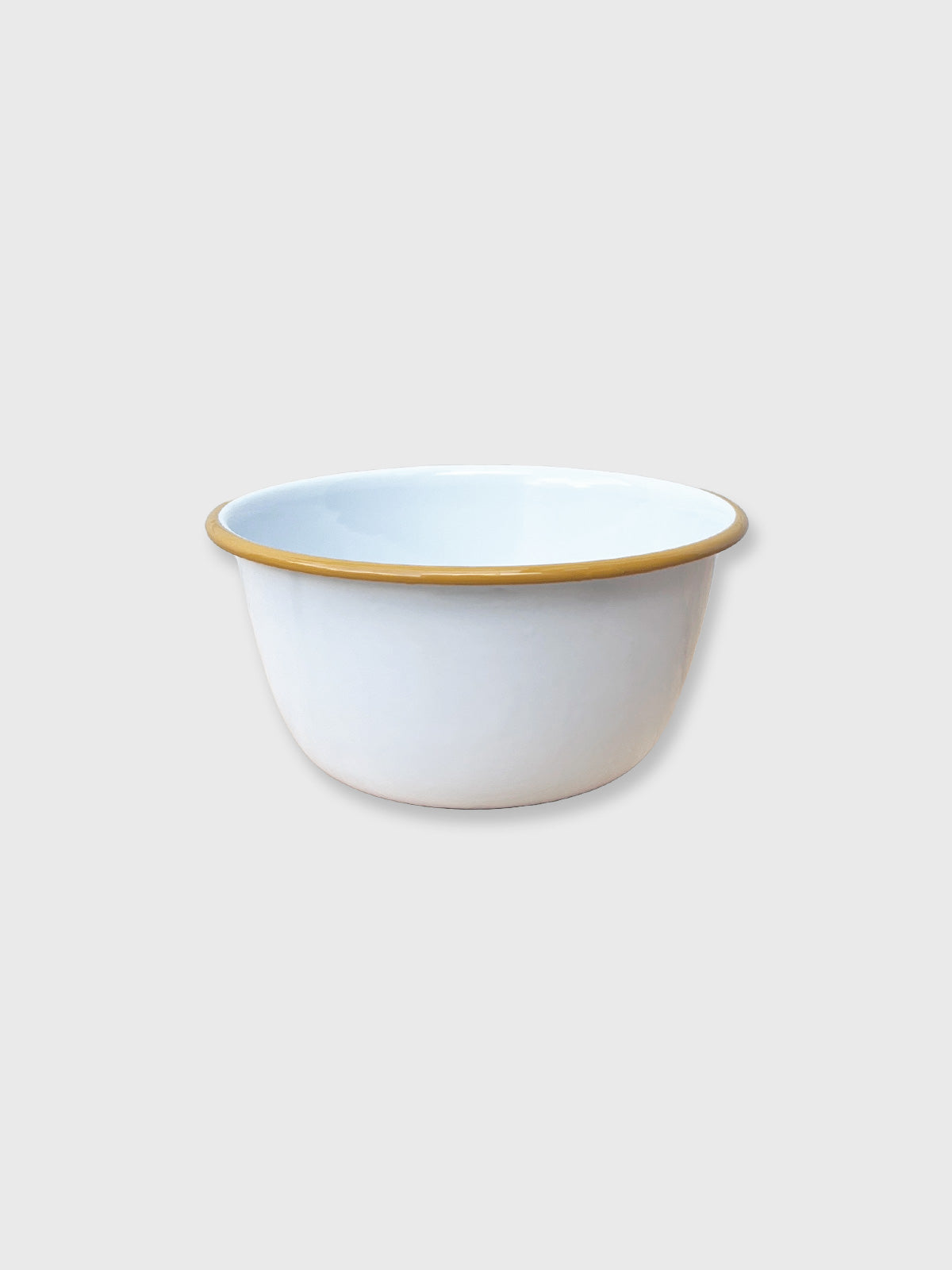 Falcon Enamel 16cm Pudding Bowl - White / Yellow