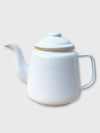 Falcon Enamel Tea Pot White and Yellow