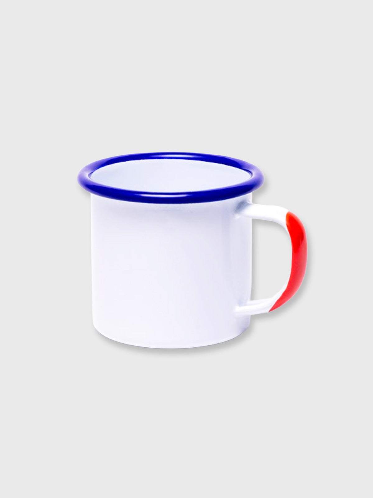 Falcon Enamel Mug Tri Colour White / Red / Blue - 8cm