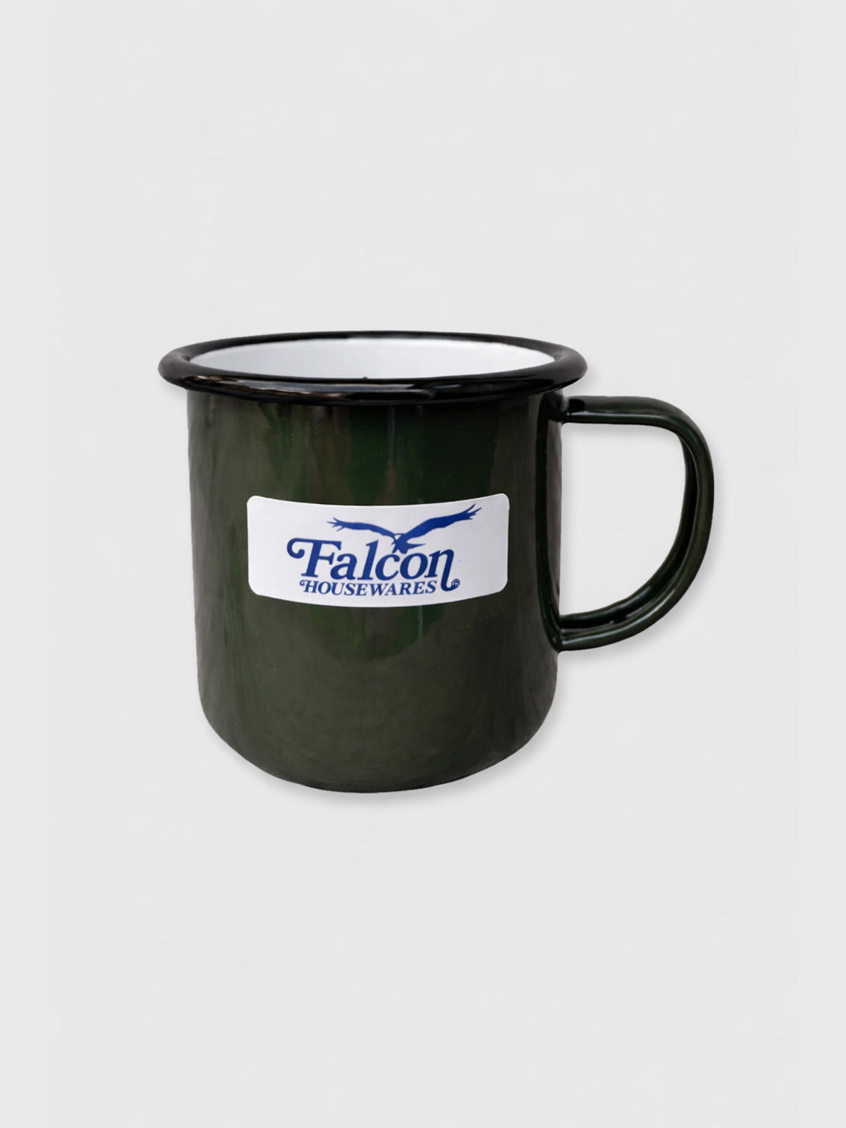 Falcon Enamel Mug Green / Black - 8cm