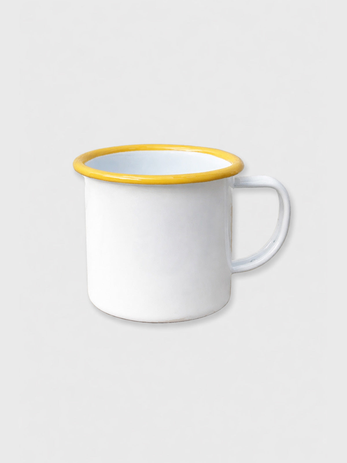 Falcon Enamel Mug White / Yellow - 8cm