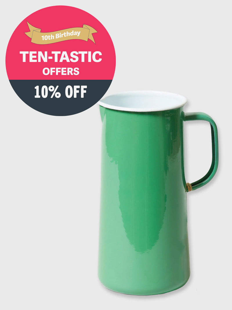 Falcon Enamel 3 Pint Pitcher Jug - Green
