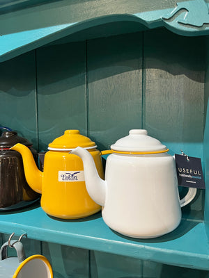 Falcon Enamel Tea Pot Yellow