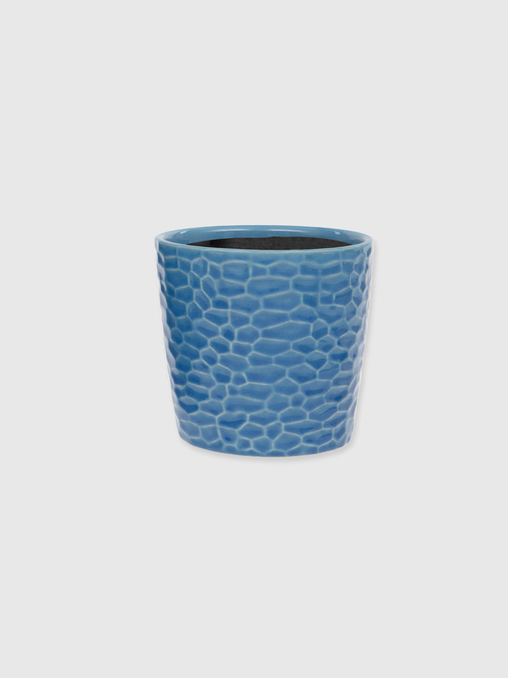 Faro Blue Ceramic Glazed Plant Pot - Medium