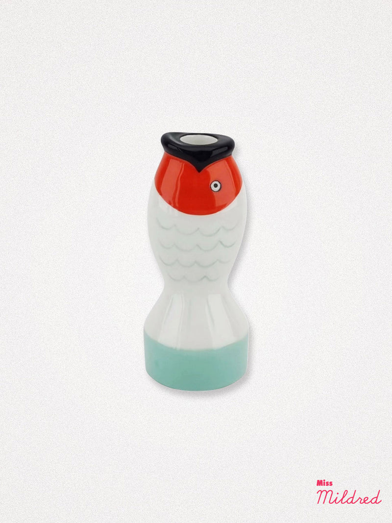 Fish Shaped Candle Holder - Mint Green
