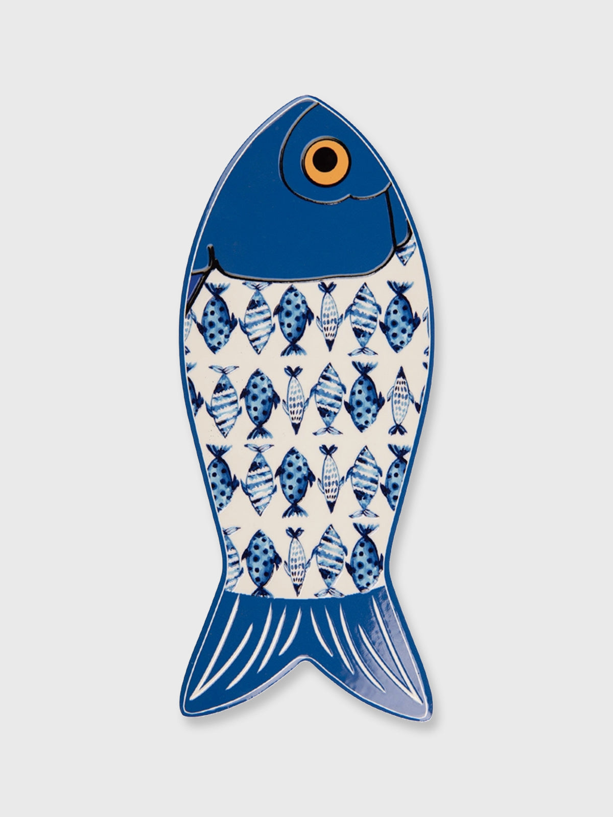 Blue Fish Shaped Ceramic Pot Placemat