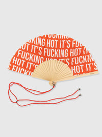 Fisura - It's Fucking Hot Hand Fan - Red All Over Logo
