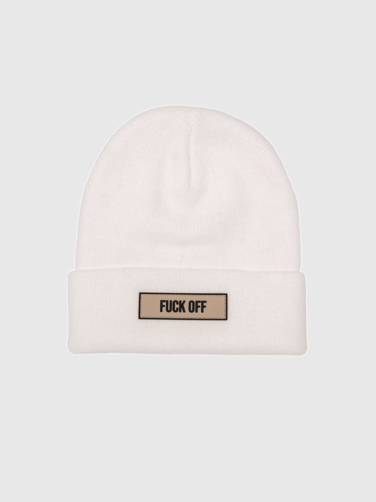 Fisura - Fuck Off Slogan Beanie - Off White