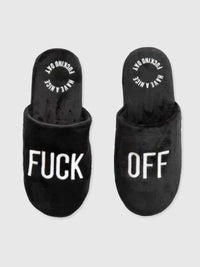 Fisura - Fuck Off Slippers - Black