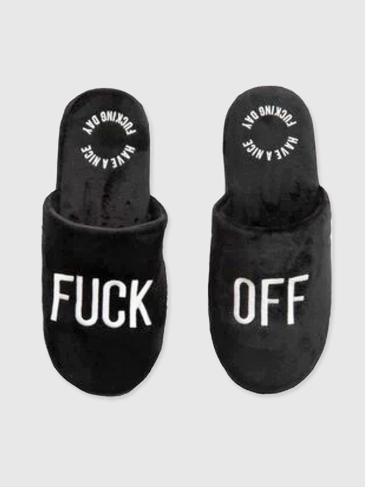 Fisura - Fuck Off Slippers - Black