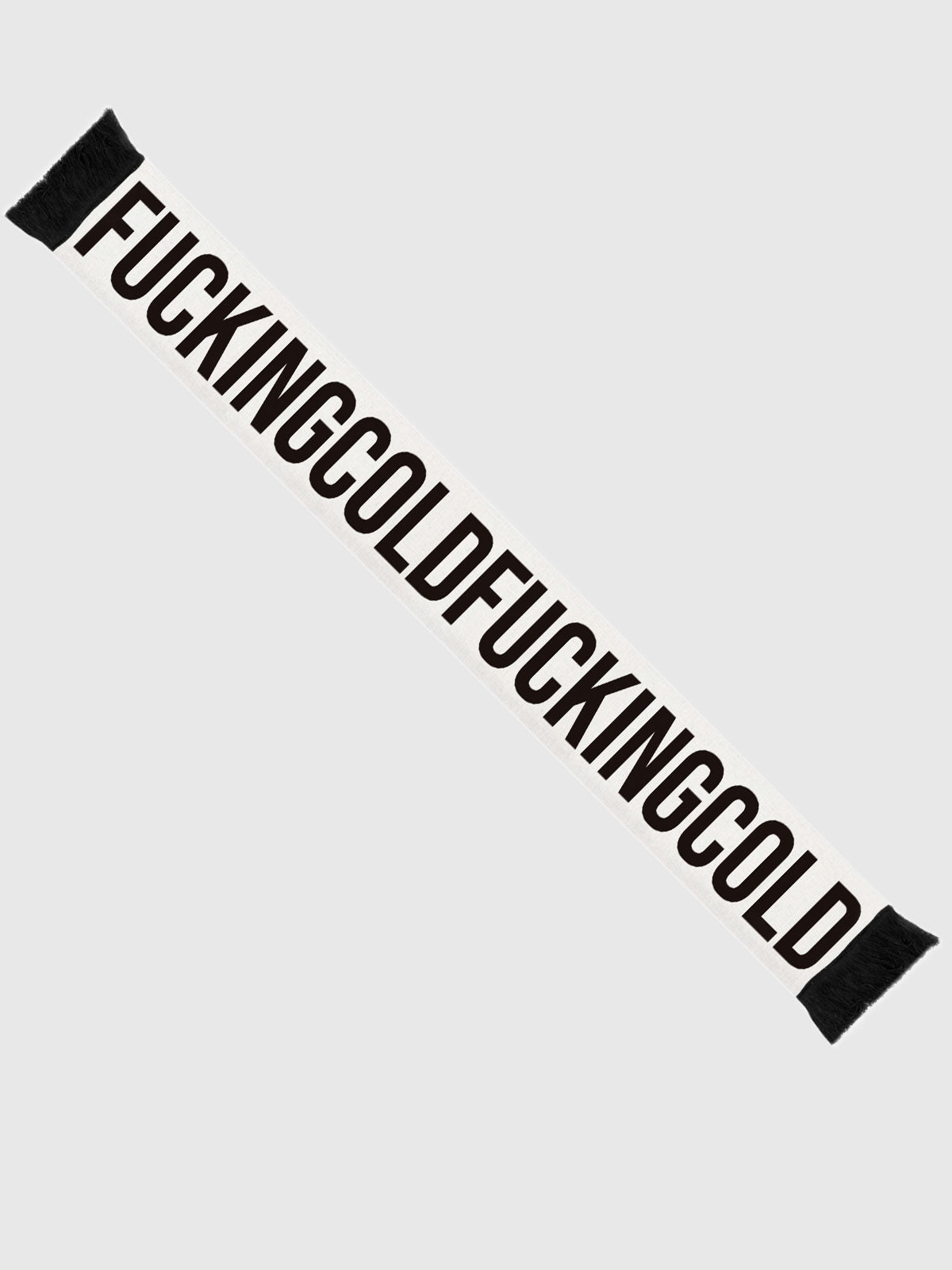 Fisura - Fucking Cold Slogan Scarf - Black