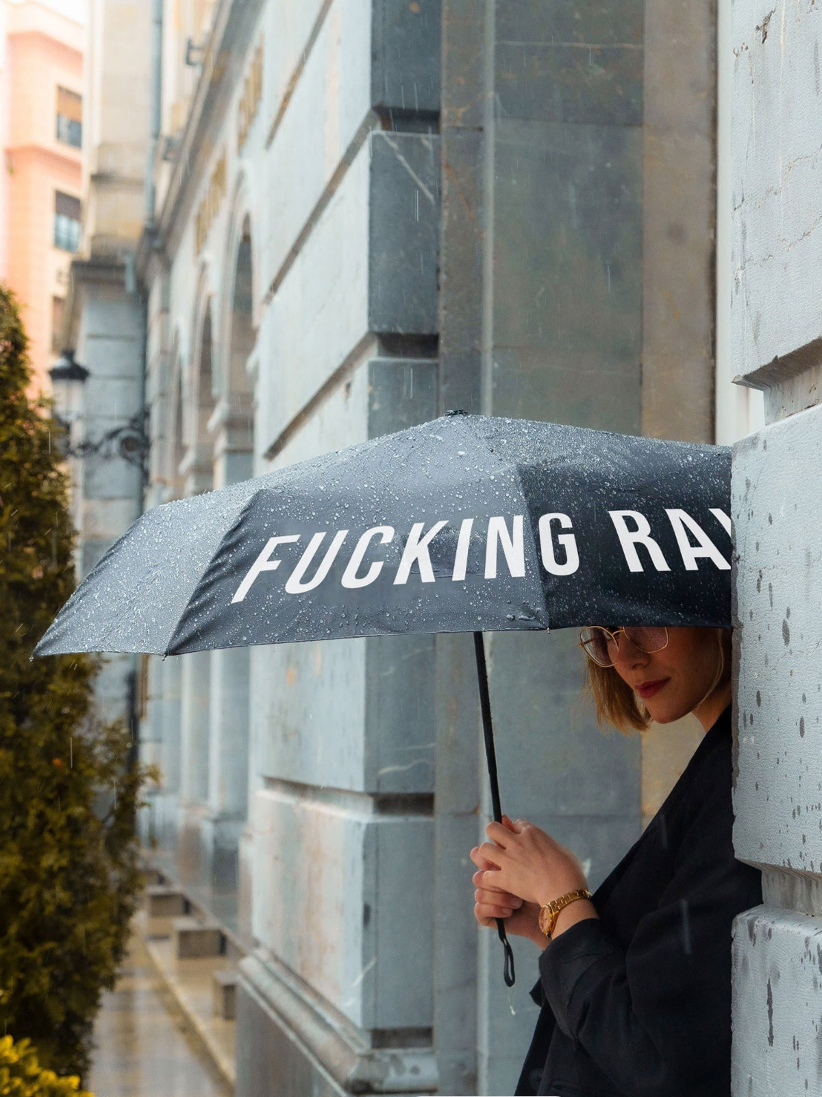 Fisura - Fucking Rain Folding Umbrella - Black