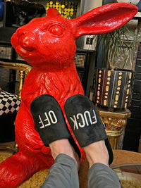 Fisura - Fuck Off Slippers - Black