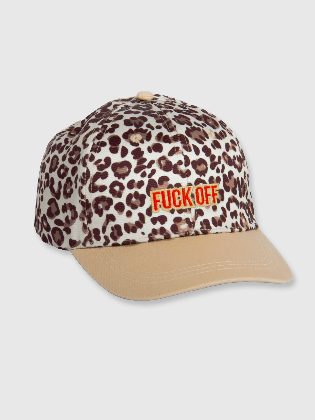 Fisura - Fuck Off Slogan Cap - Leopard Print