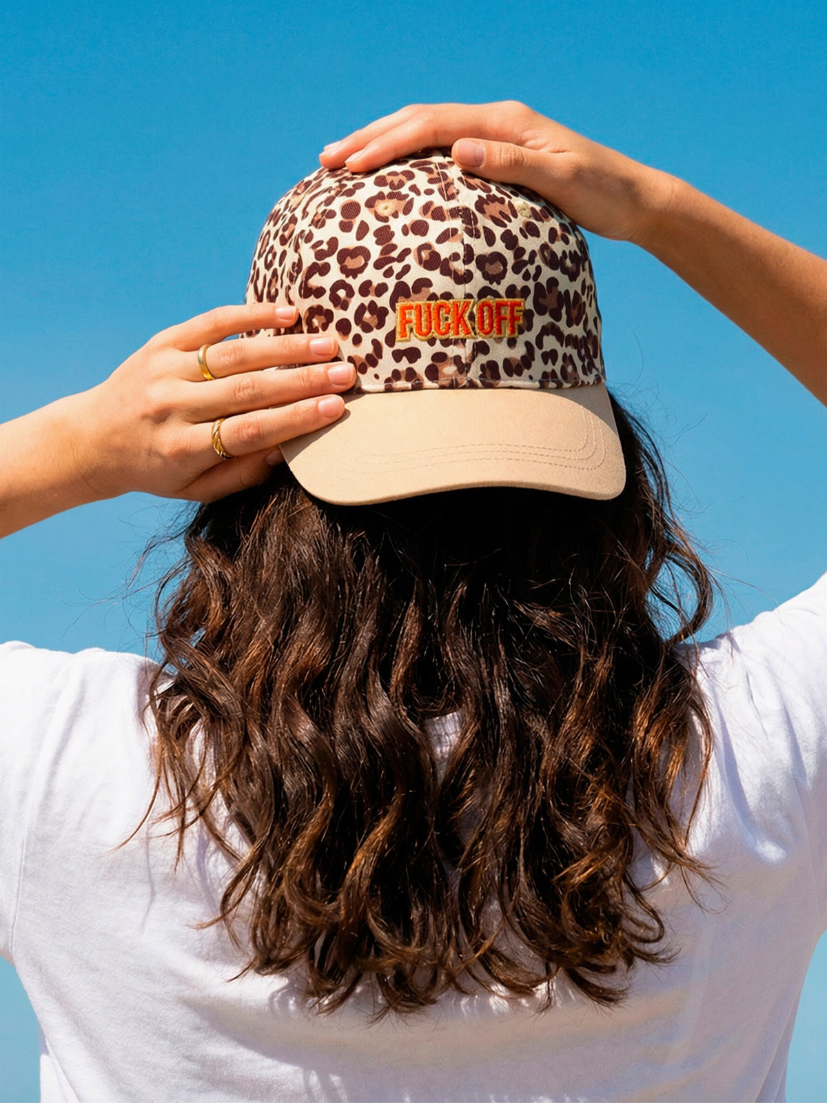 Fisura - Fuck Off Slogan Cap - Leopard Print