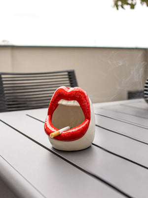 Fisura - Red Mouth and Lips Pot / Ashtray