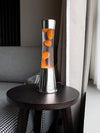 Fisura Lava Lamp - Silver and Orange