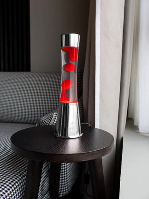 Fisura Lava Lamp - Silver and Red