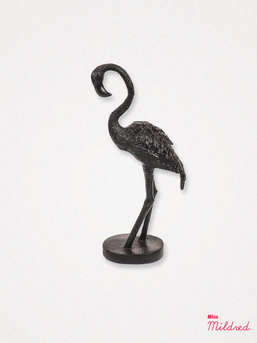 Flamingo Figure Statue Black