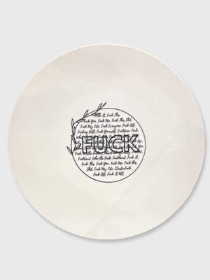 Dinner Plate - Fuck - White