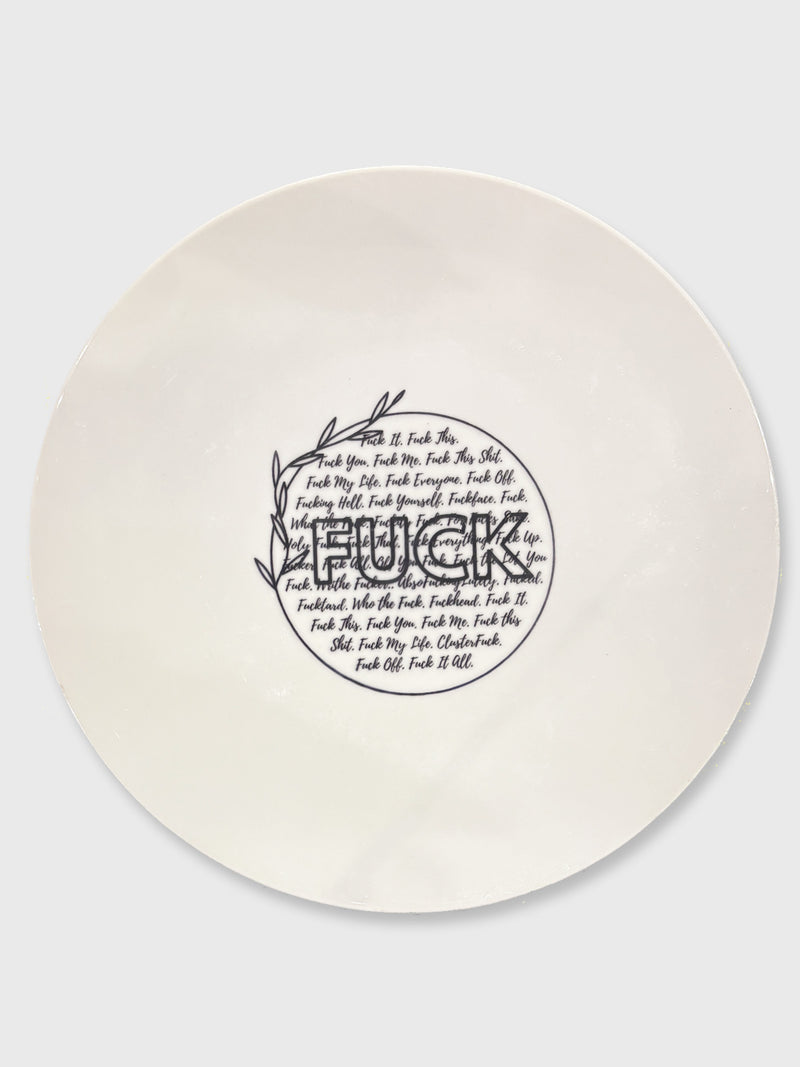Dinner Plate - Fuck - White