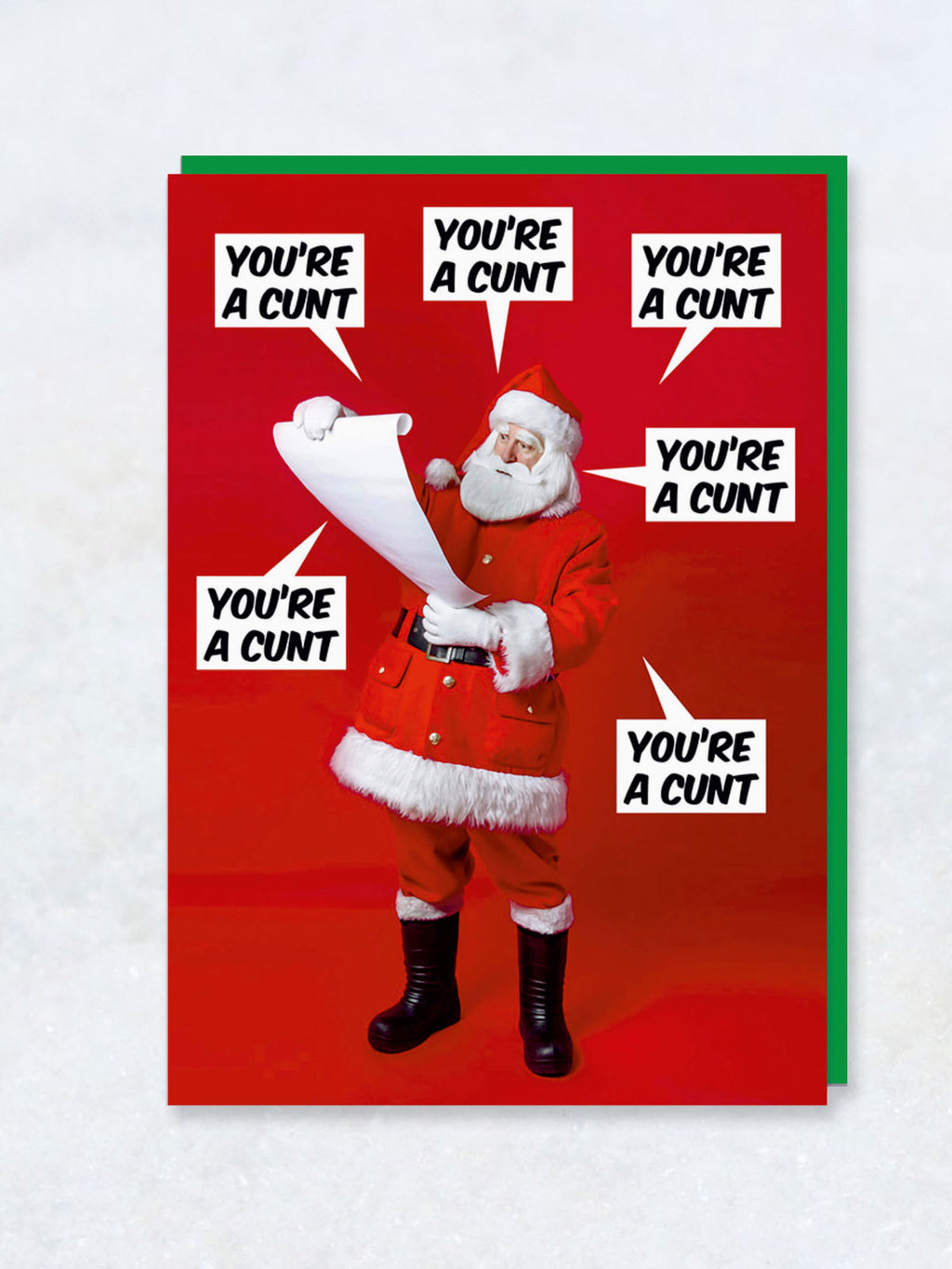 Greeting Card - Santa's Cunt List