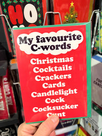 Greeting Card - My Favourite C-Words Christmas