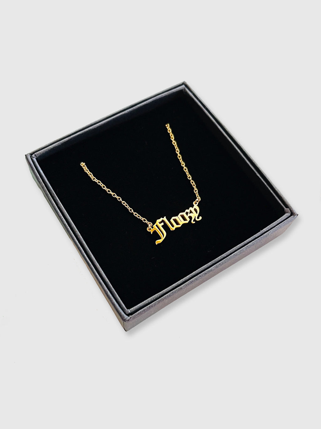 Cheeky Slogans Necklace - Floozy - Gold