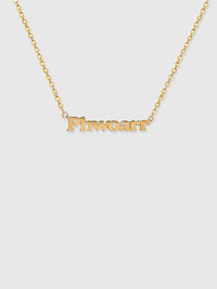 Cheeky Words Necklace - Phwoarr - Gold