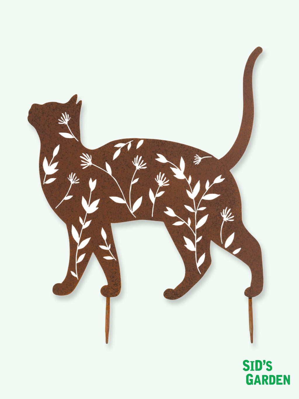 Metal Garden Outdoor Cat Stake Sign