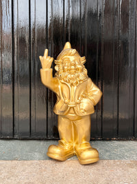 Naughty Finger Gnome 32cm - Gold