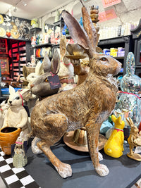 Large Resin Standing Hare Statue - 53cm
