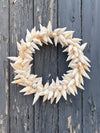 White Turret Shell Wreath Round - 27cm