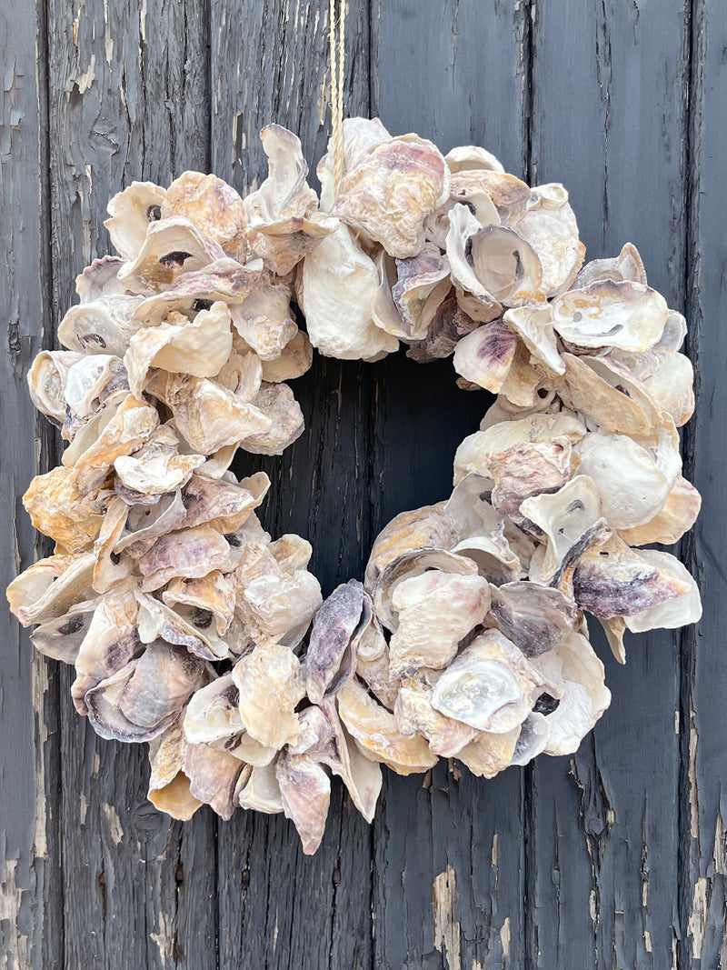 Oyster Shell Wreath Round - 30cm