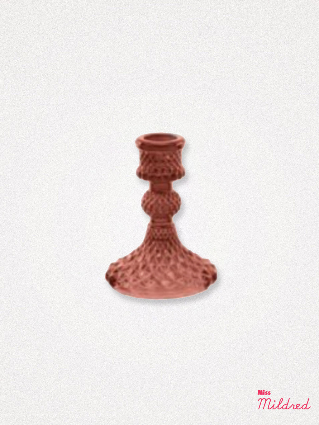 Glass Candle Holder 10cm - Dark Orange