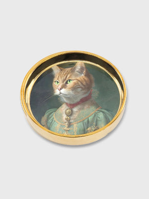 Cat Gentry Round Trinket Dish - Ginger Tabby