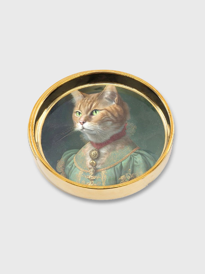 Cat Gentry Round Trinket Dish - Ginger Tabby