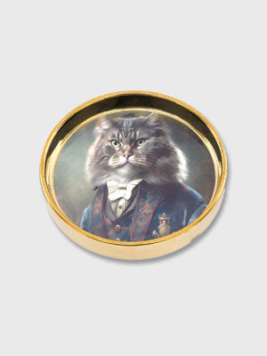 Cat Gentry Round Trinket Dish - Grey Tabby