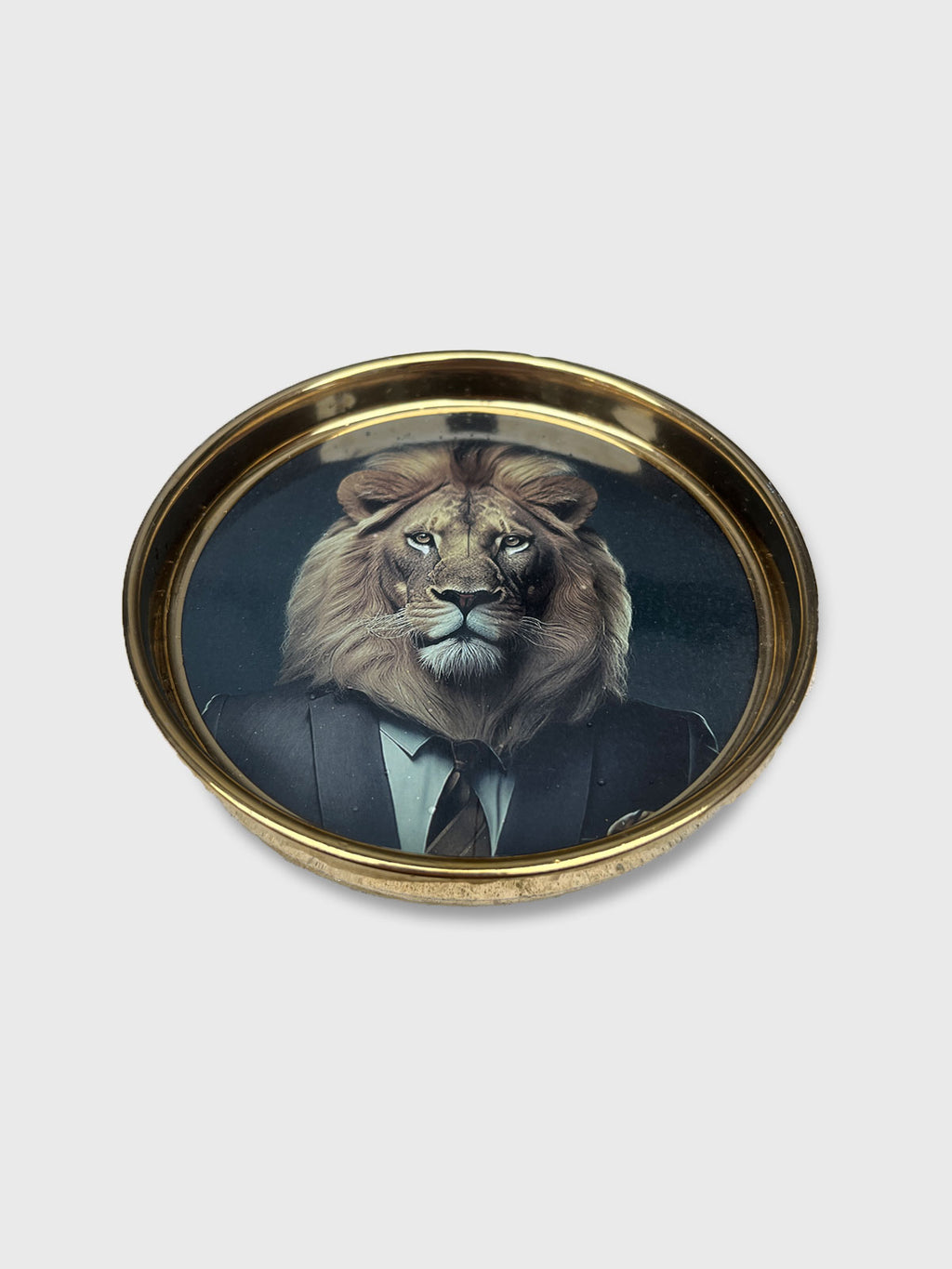 Jungle Gentry Round Trinket Dish - Lion