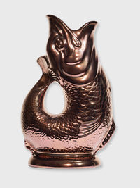 Gluggle Jug Extra Large Copper / Gold Lustre