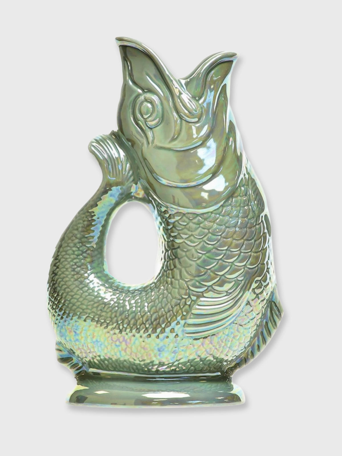 Gluggle Jug  Extra Large Sage Green Lustre