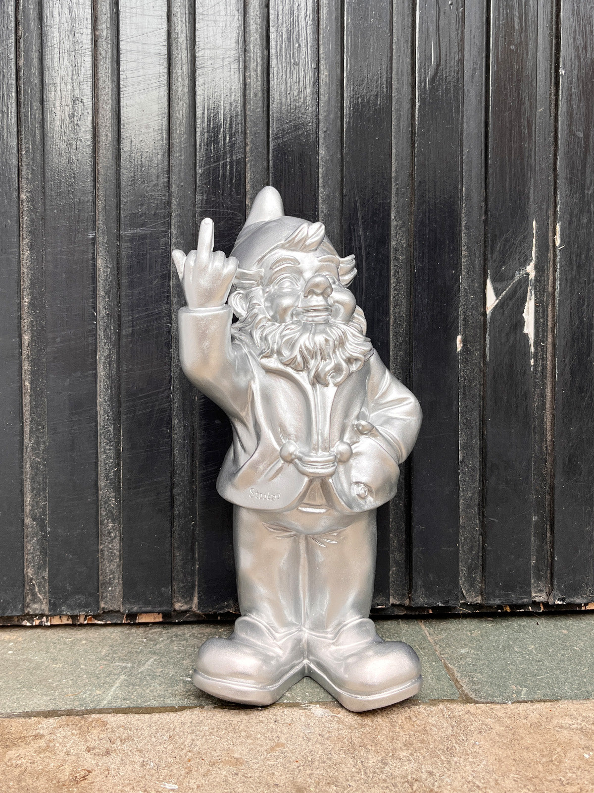 Naughty Finger Gnome 32cm - Silver