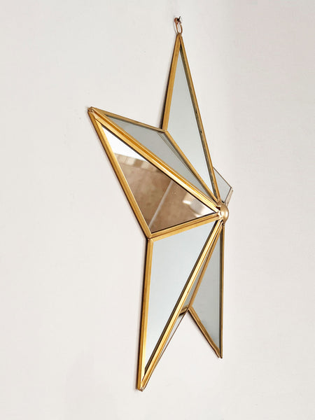 Gold Framed Star Mirror 35cm