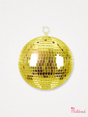 Gold Mirrored Disco Ball - Medium 20cm