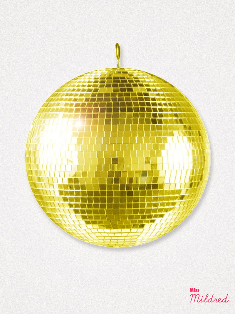Gold Mirrored Disco Ball - Medium 30cm