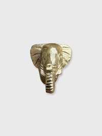 Elephant Design Metal Knob - Gold