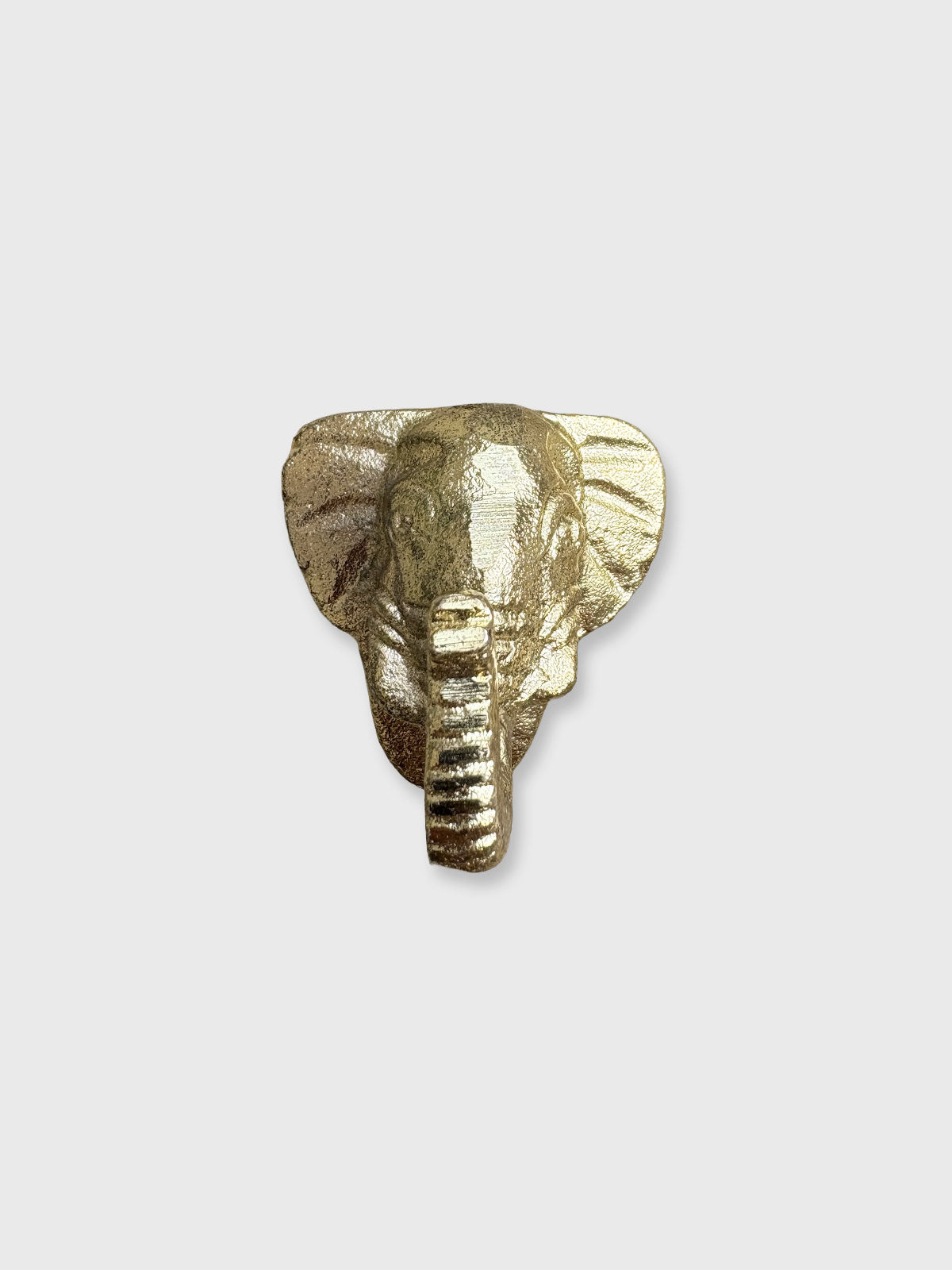 Elephant Design Metal Knob - Gold